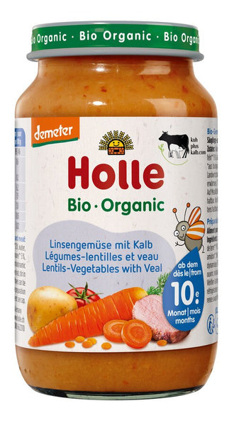 Obiad dla dziecka warzywa z cielęciną od 10 msc. 220 g - Holle (EKO)